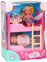 Lit superposé de poupée rose en plastique pour poupées Evi Love - jouet