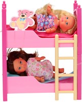 Lit superposé de poupée rose en plastique pour poupées Evi Love - jouet-2