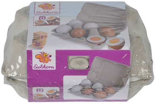 Eichhorn œufs en bois dans une boîte - accessoire cuisine jouet