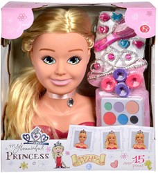 Simba Stylingkopf Puppe mit Make-up für Frisuren und Visagie Spielzeug
