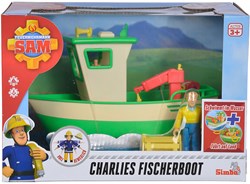 Simba Feuerwehrmann Sam Spielzeug Fischerboot mit Charlie Figur