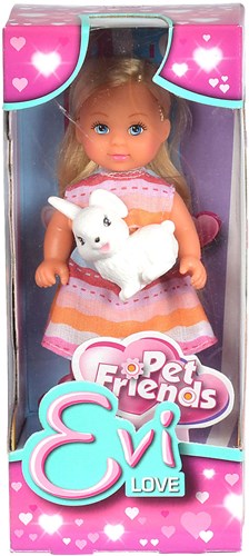 Planet Happy poupée Evi amis des animaux poupée jouet rose 12 cm-3