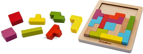 Eichhorn puzzle en bois formes jouet éducatif 20 pièces-3