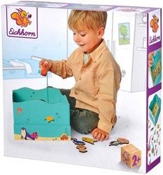 Holz Angelspiel Lernspielzeug Aquarium Magnet Angel 19-teilig