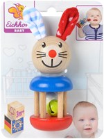 Eichhorn Holz Baby Rassel Hase FSC zertifiziertes Spielzeug