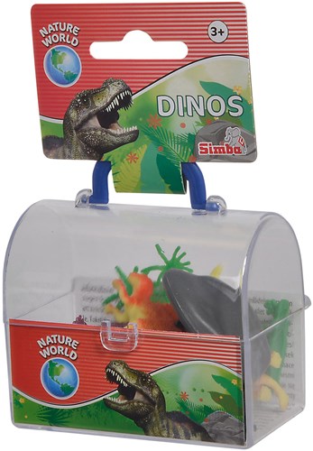 Simba Dinosaurier Spielzeug Schatztruhe 6-teilig Kunststoff orange