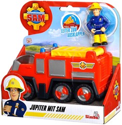 Simba Feuerwehrmann Sam Feuerwehrauto Spielzeug mit Sam Figur ab 3 Jahren