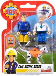 Simba Feuerwehrmann Sam Spielfiguren - Sam, Steele, Radar - Spielset