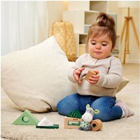 Eichhorn blocs sonores en bois avec peluche âne - jouet bébé-3