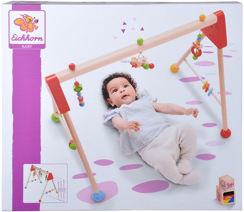 Eichhorn Baby Holzspielbogen FSC Holz Motorikspielzeug höhenverstellbar-2