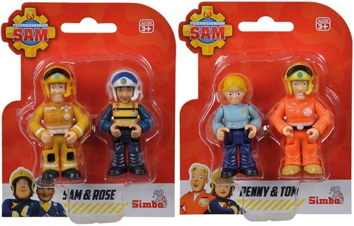 Simba Feuerwehrmann Sam Spielfiguren Doppelset - Actionfiguren Spielzeug