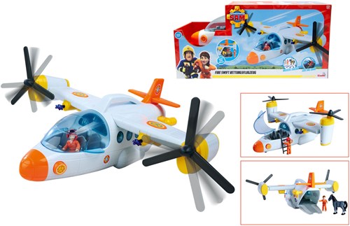 Simba Feuerwehrmann Sam Rettungsflugzeug Spielzeug mit Licht und Sound-2