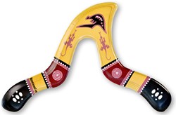 Boomerang Fan boomerang Jaguar droitier 31cm bois 25 mètres