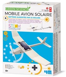 4M Kidzlabs GREEN SCIENCE/Eco-Engineering : SOLAR PLANE MOBILE/ F R A N S T A L I G E PACKAGE, instructions détaillées incluses, boîte 24x22x6cm, 5+