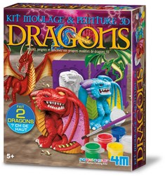 4M 3D-Drachen ausgießen und bemalen – Französisch