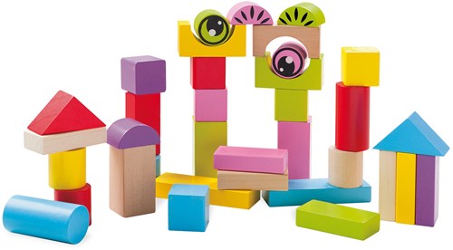 Eichhorn chariot de marche en bois activity avec blocs - jouet à pousser-3