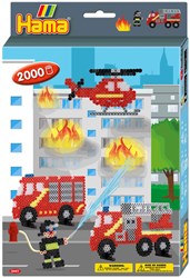 Hama perles à repasser set pompiers - 2000 perles jouet créatif