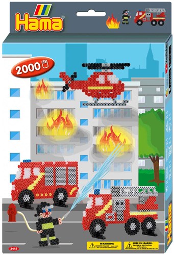 Hama perles à repasser set pompiers - 2000 perles jouet créatif