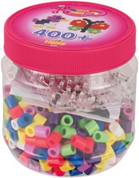 Hama 8791 Dose mit 400 Maxi-Perlen und Stecktafeln