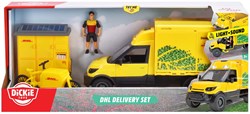 Dickie DHL Paketfahrzeug Spielset mit Licht und Sound - Paketbote Spielzeug