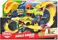 Dickie Jungle Garage Spielset - Parkhaus mit Auto und Dschungel-Dekor