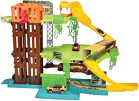 Dickie Jungle Garage Spielset - Parkhaus mit Auto und Dschungel-Dekor-2