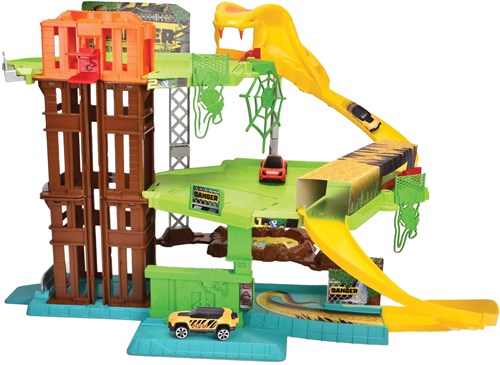 Dickie Jungle Garage Spielset - Parkhaus mit Auto und Dschungel-Dekor-2