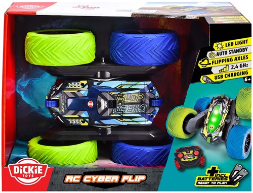 Dickie RC Stuntauto Cyber Flip mit LED und Fernbedienung 22 cm