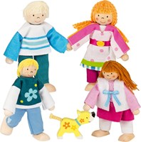Goki famille de poupées maison de poupée set de poupées articulées multicolore-2