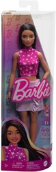 Barbie Puppe Fashionista - Modepuppe rosa Pullover dunkles Haar Spielzeug