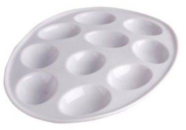 Svenska Living Eierschale Porzellan Weiß für 10 Eier 26x19x2cm-2
