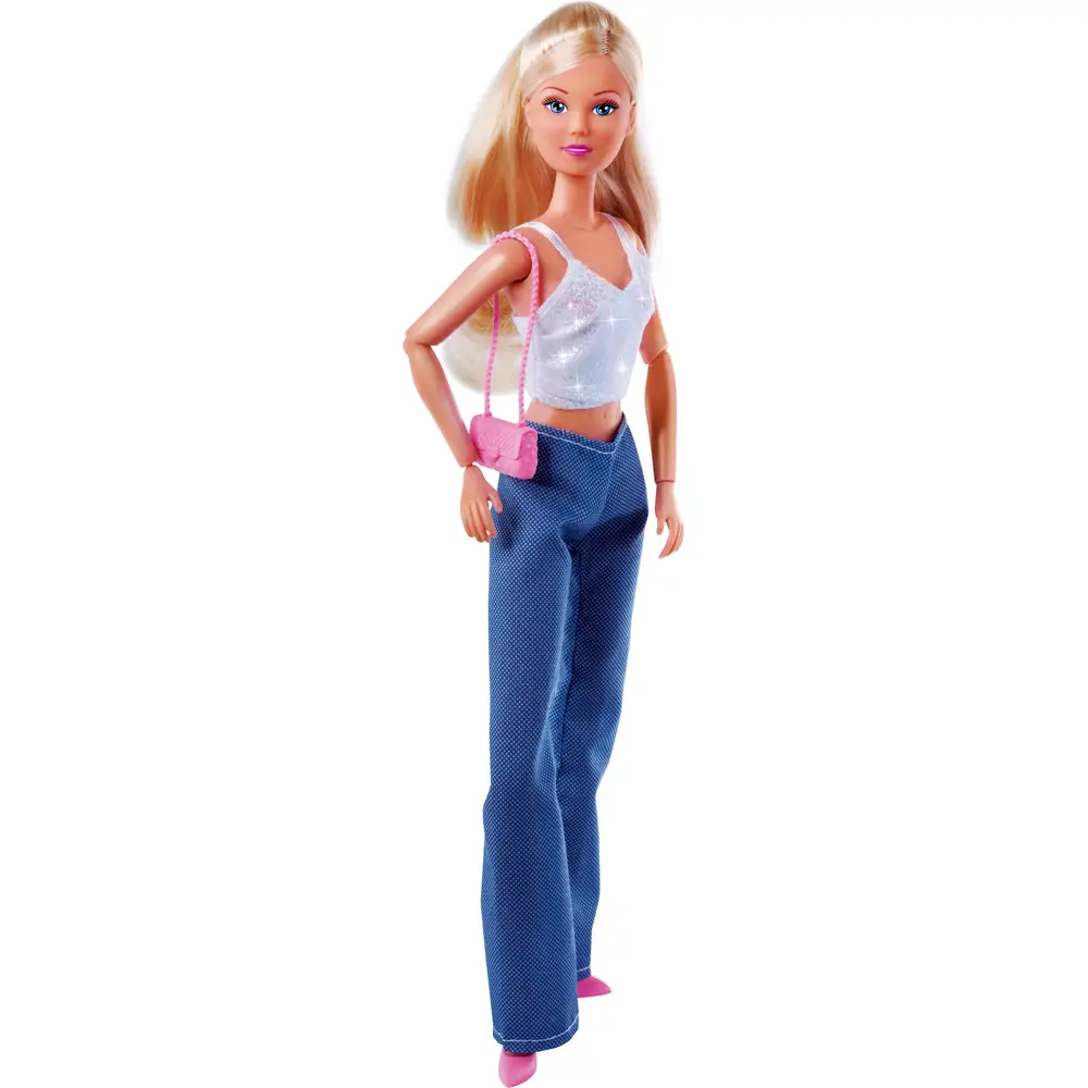 Simba Puppenkleidung Jeans und Glitzer Set für 29cm Puppen mit Zubehör