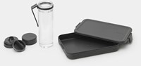 Brabantia boîte à lunch et gourde - plastique - gris foncé - réutilisable-3