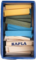 Kapla Bauset - Holz Konstruktionsspielzeug 120 Bausteine blau, gelb, grün-3