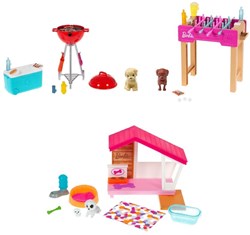 Barbie Hundehaus Mini Spielset mit Hündchen und Zubehör