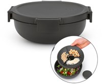 Brabantia Salatschüssel Make & Take 1,3L dunkelgrau - Lunchbox