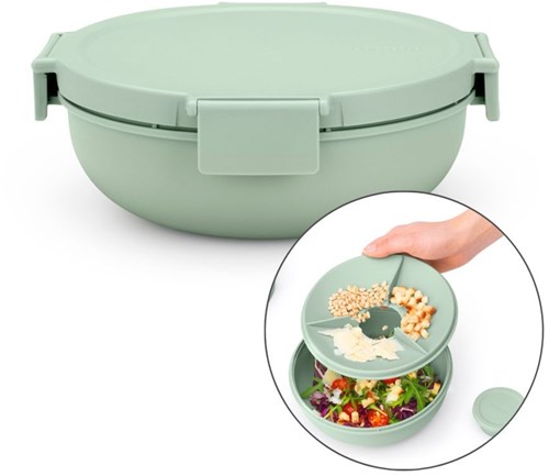 Brabantia Salatschüssel Make & Take 1,3L Jade Grün - Lunchbox