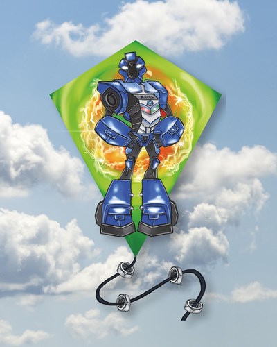 Knoop Kites Vlieger Diamant Robot 1 L.85x75cm.-2