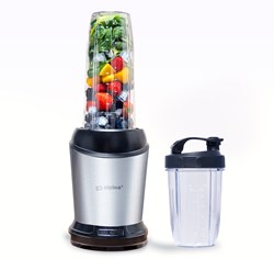 Alpina Smoothie Maker Blender 1200W mit To-Go-Becher silberfarben