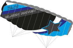 Knoop Kites Matrasvlieger Black Raven 2.0, 200 cm.Kn