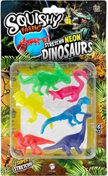 Super Stretch Neon Dino jouets squishy anti-stress lot de 6 pièces
