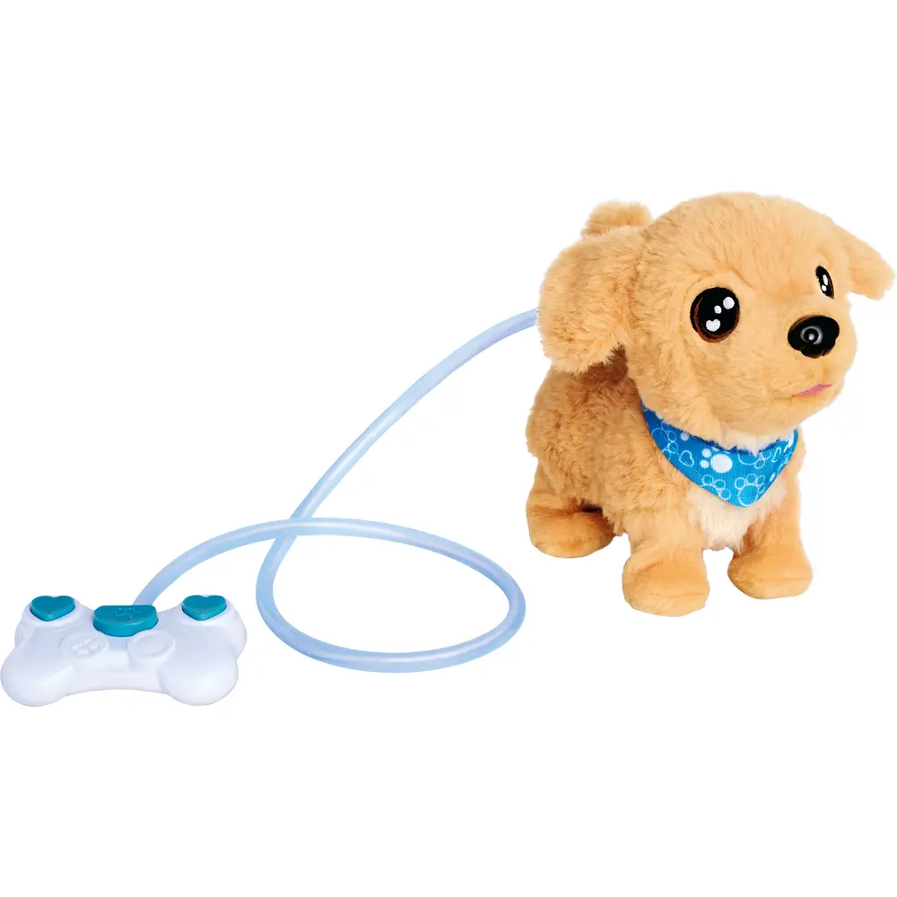 Simba Plüsch Golden Retriever Hund mit leuchtender Leine und Fernbedienung