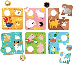 Banana Panda Puzzle: Finde die gleichen Bauernhoftiere 2+