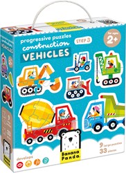 Banana Panda Puzzle Step by Step Véhicules 2+