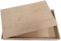 Alexander Toys boîte de jeu en bois coffre de rangement avec couvercle multicolore 50x30x7 cm