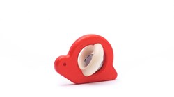 Bajo hochet en bois escargot - rouge jouet bébé durable