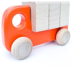 Bajo Holz-LKW mit Bausteinen - nachhaltiges Spielzeug für Kinder