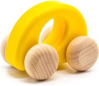 Bajo Holzauto Spielzeug Elipse gelb - nachhaltiges Holzauto für Kinder