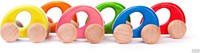 Bajo Holzauto Spielzeug Elipse gelb - nachhaltiges Holzauto für Kinder-2