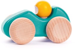 Voiture de course en bois Bajo, bleu clair